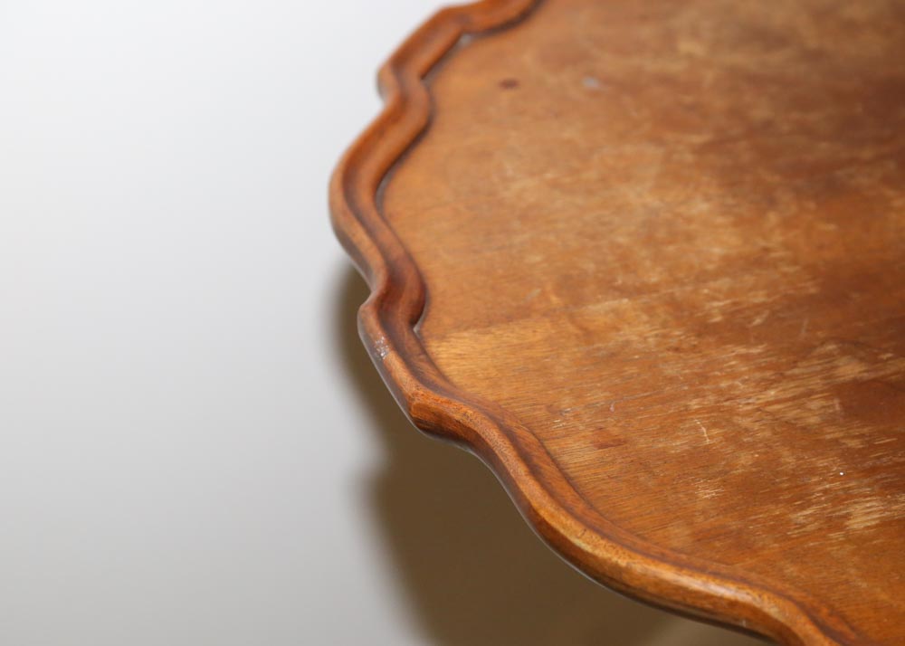 Vintage Mahogany Pie Crust Tea Table