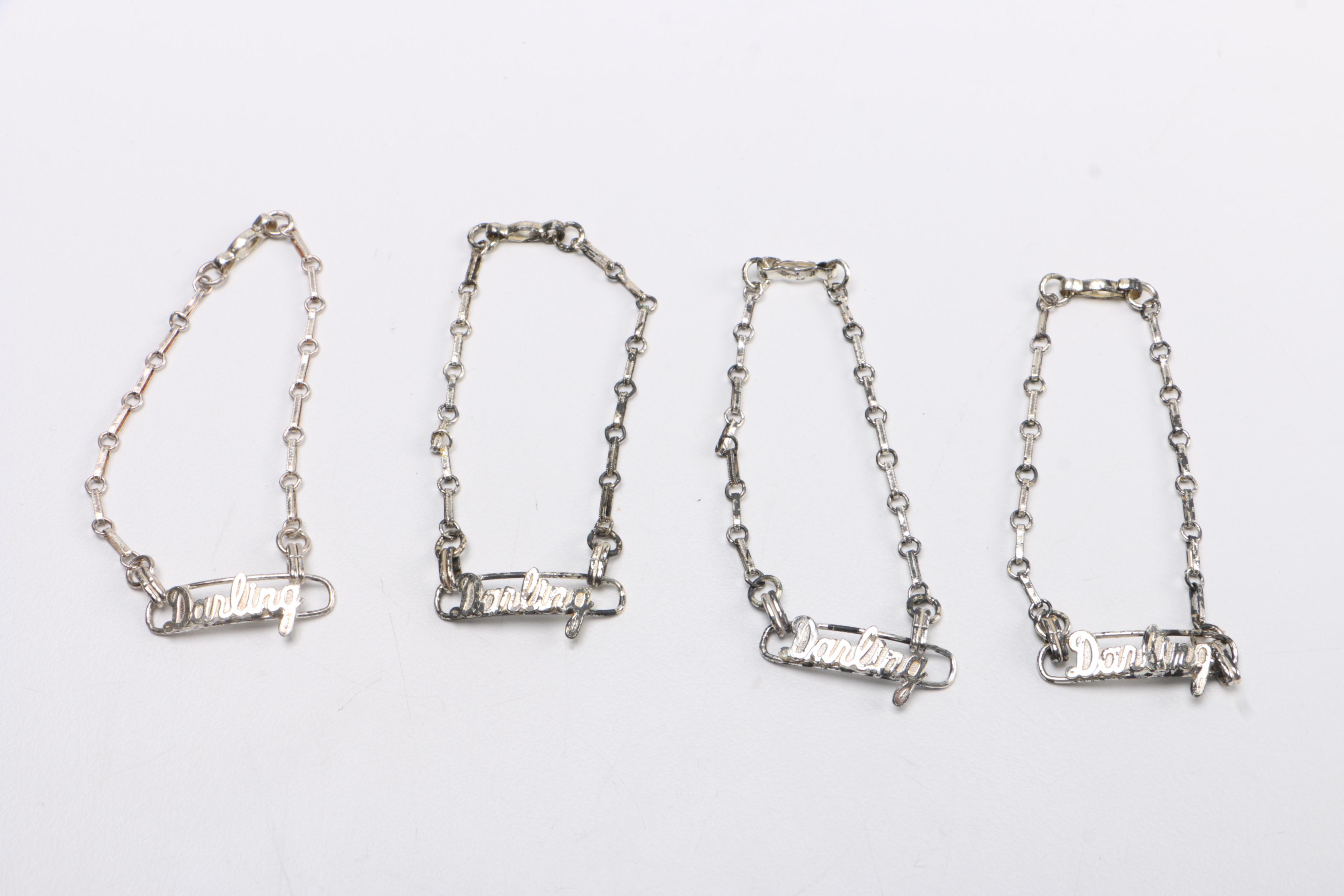 Sterling Silver Jewelry Assortment Including a Pearl Necklace