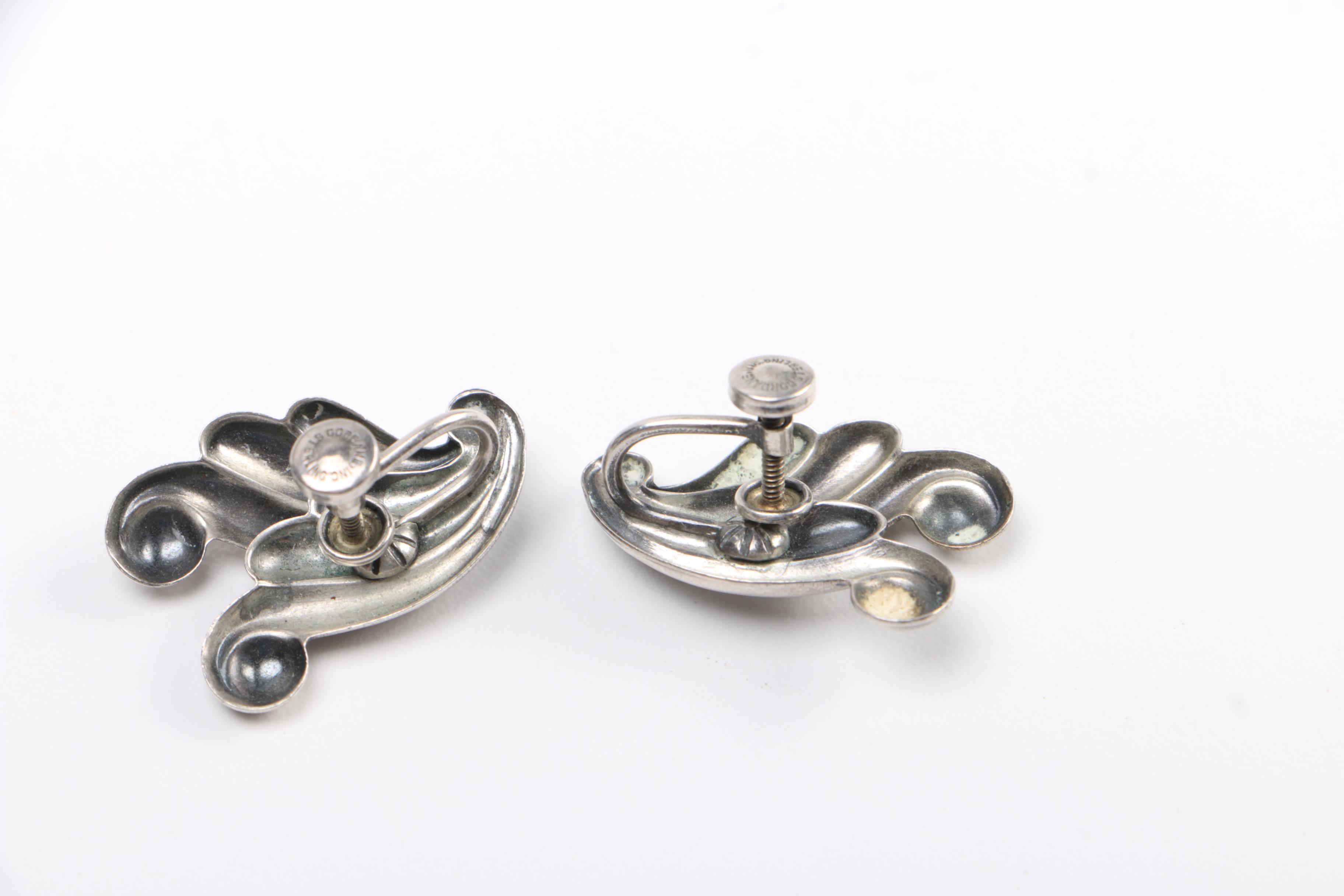 Sterling Silver Jewelry Assortment Including a Pearl Necklace