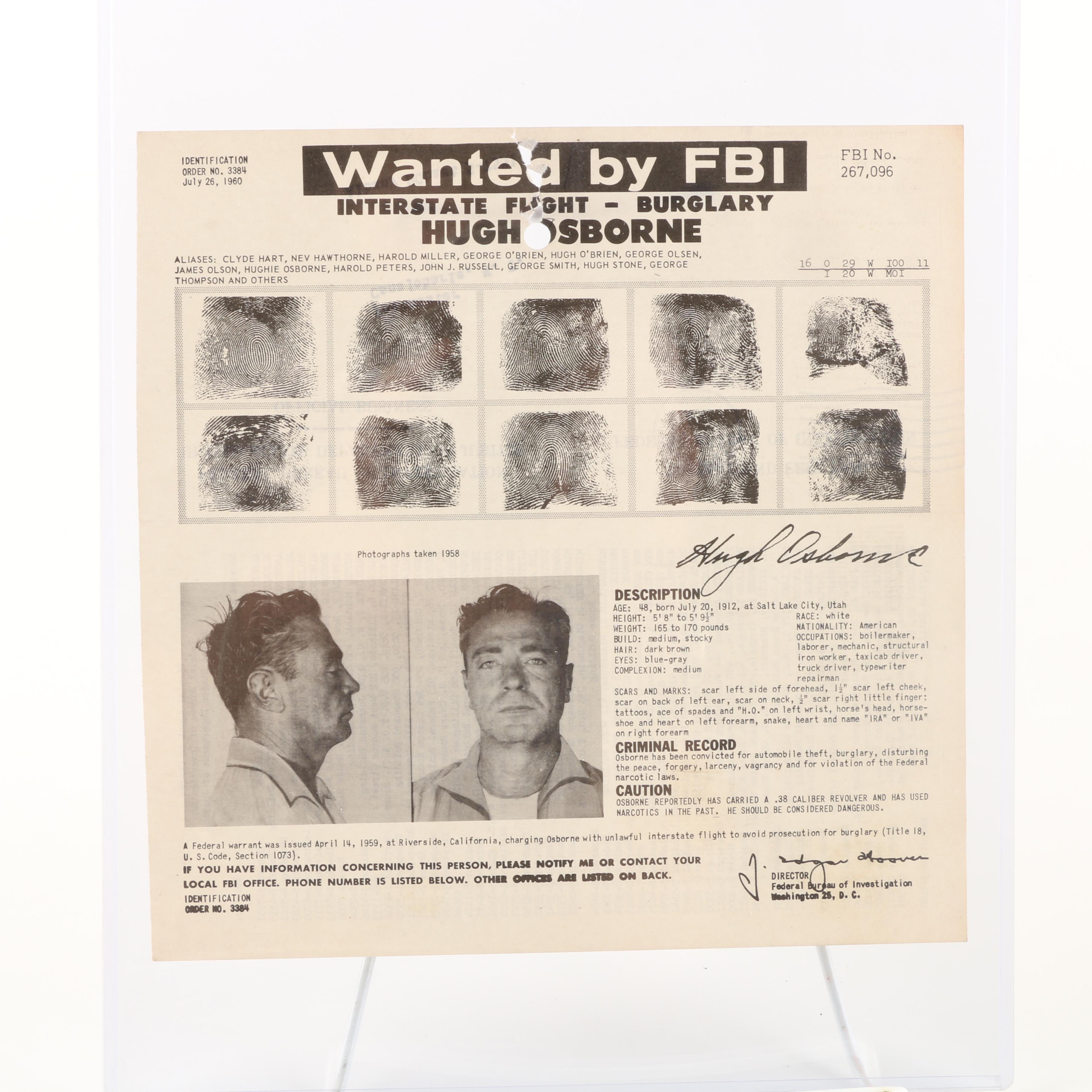 Vintage FBI Wanted Posters