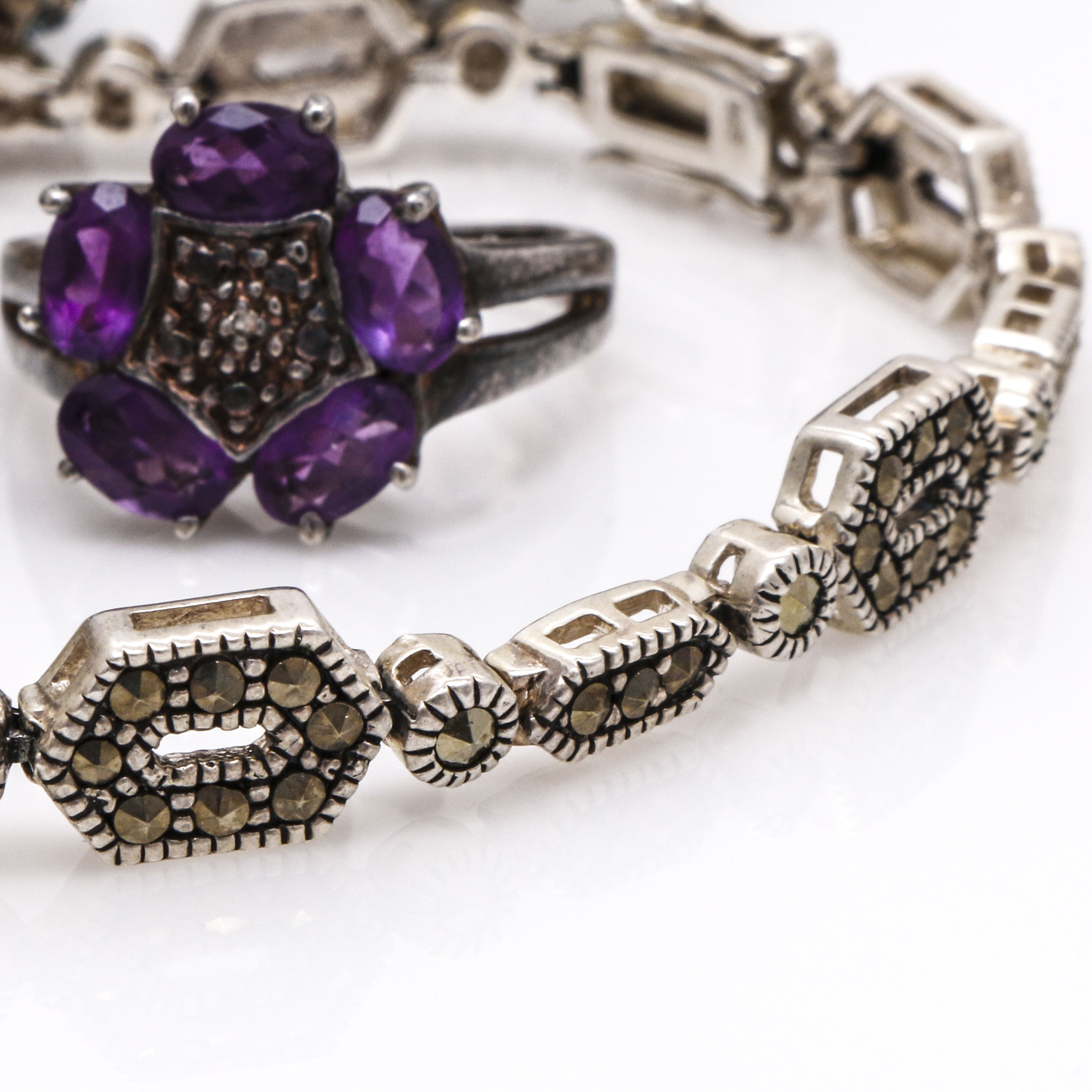 Diamond and Gemstone Sterling Silver Jewelry Including Carolyn Pollack