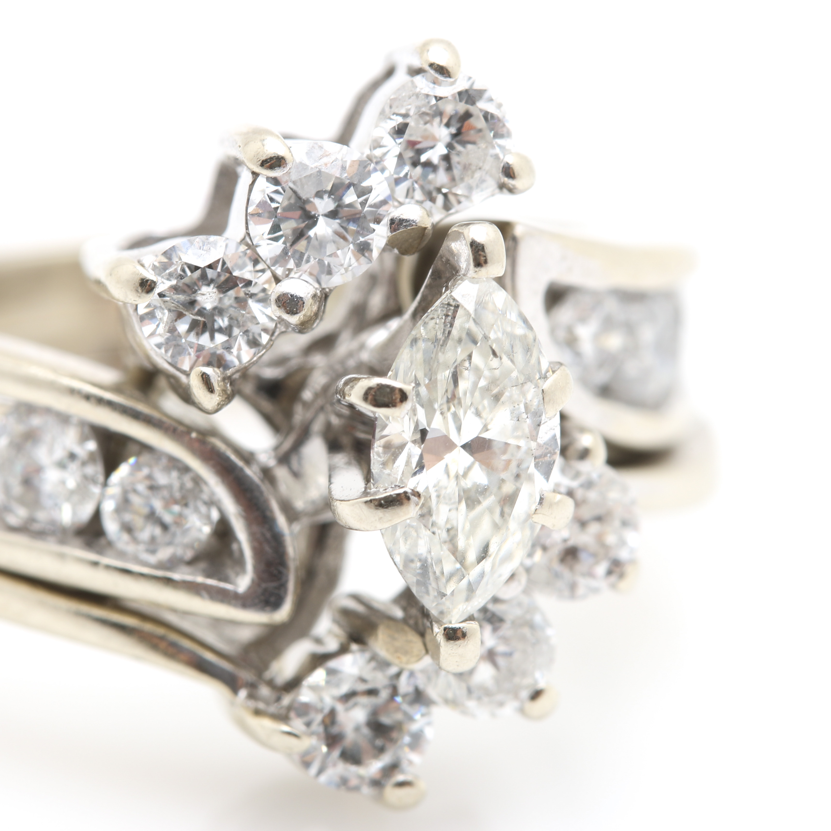 14K White Gold 1.63 CTW Diamond Bridal Set by ODI/ Famor Inc.