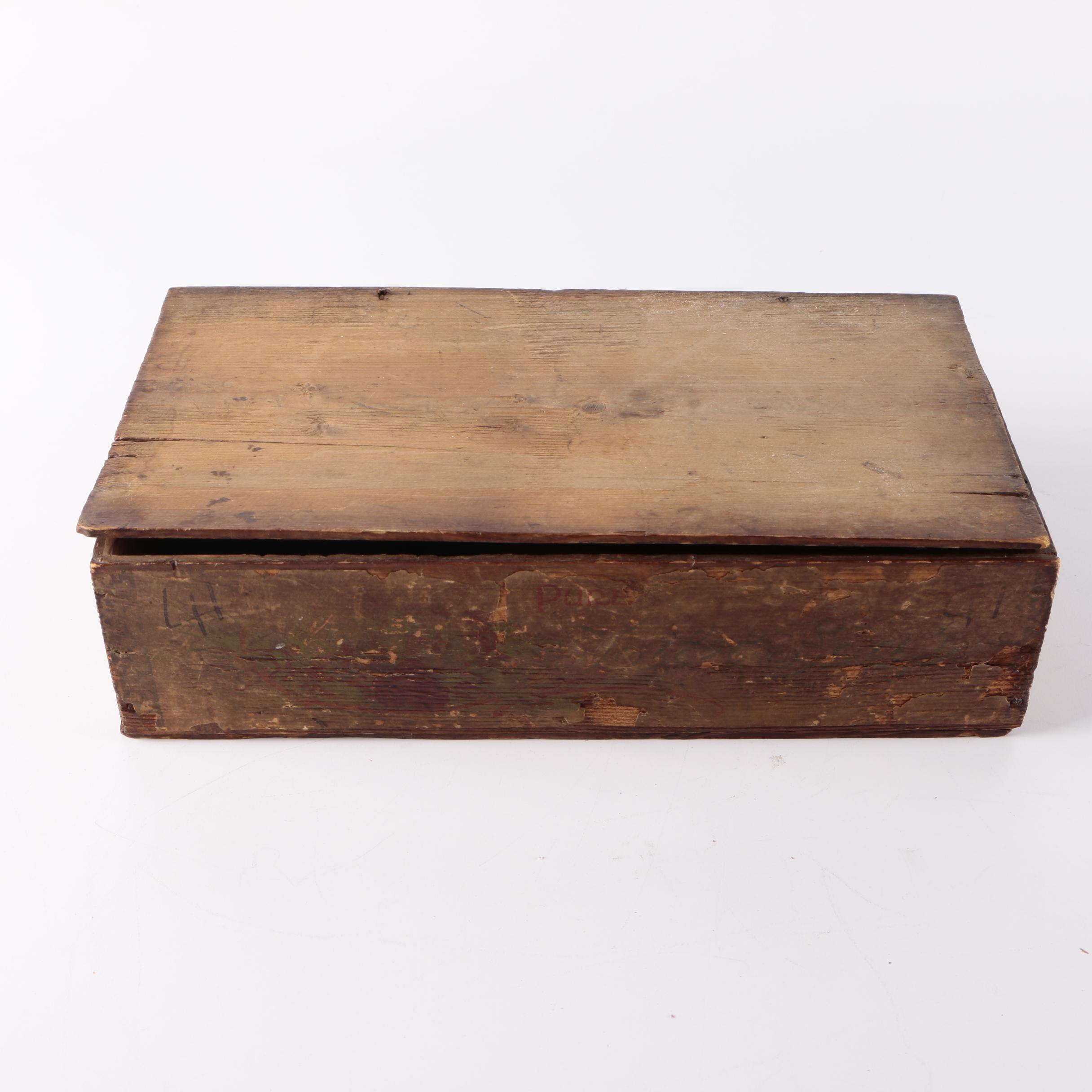 Vintage Pure Toilet Soap Wooden Box