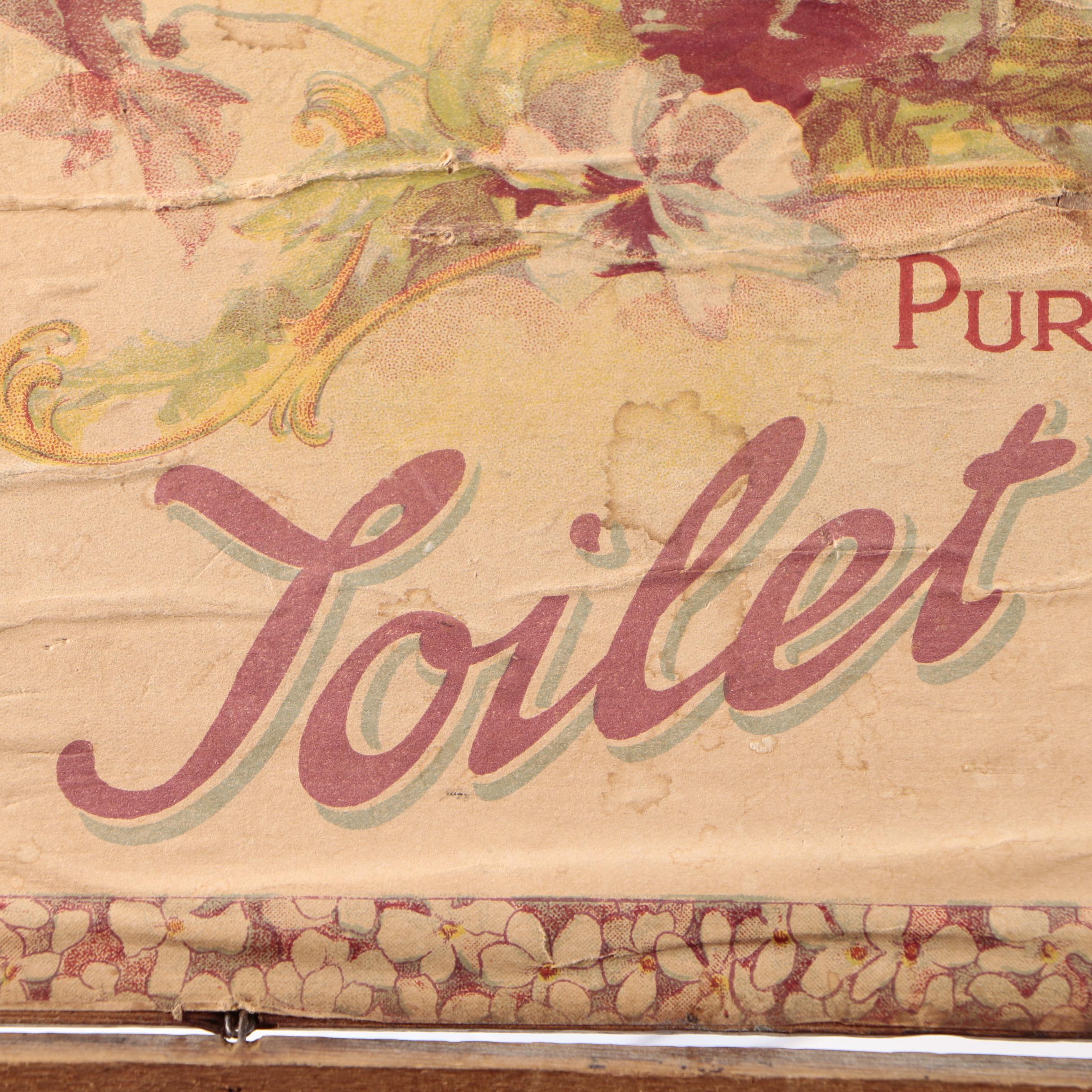 Vintage Pure Toilet Soap Wooden Box