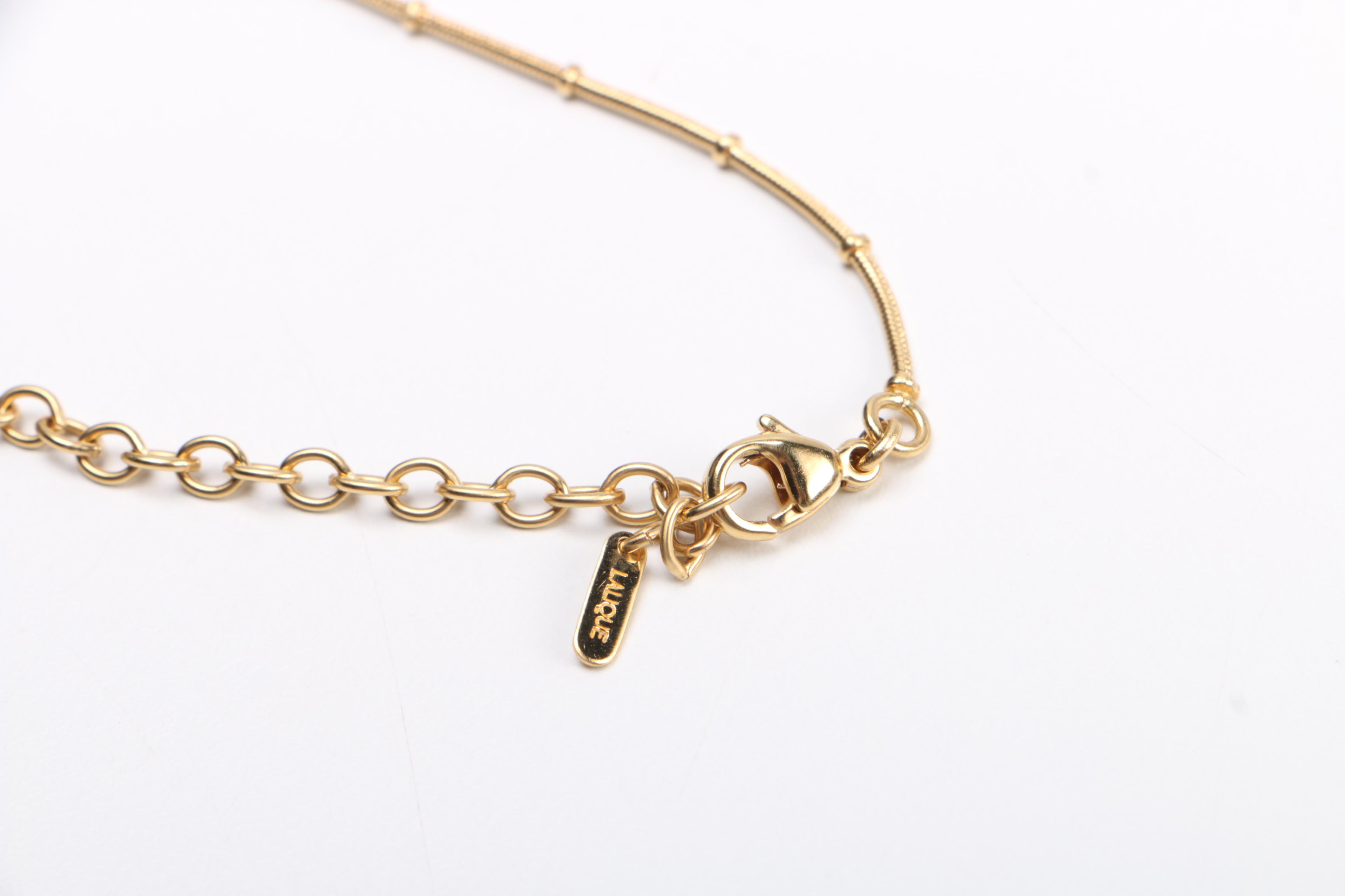 Lalique Necklace and Earring Set