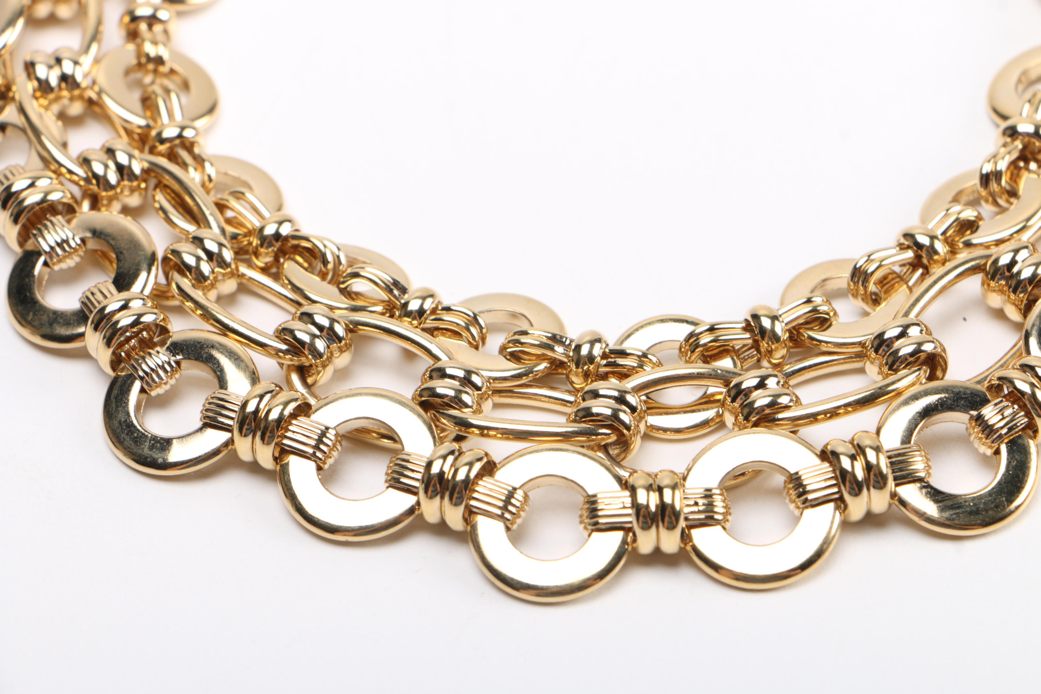 Givenchy Costume Triple Strand Necklace