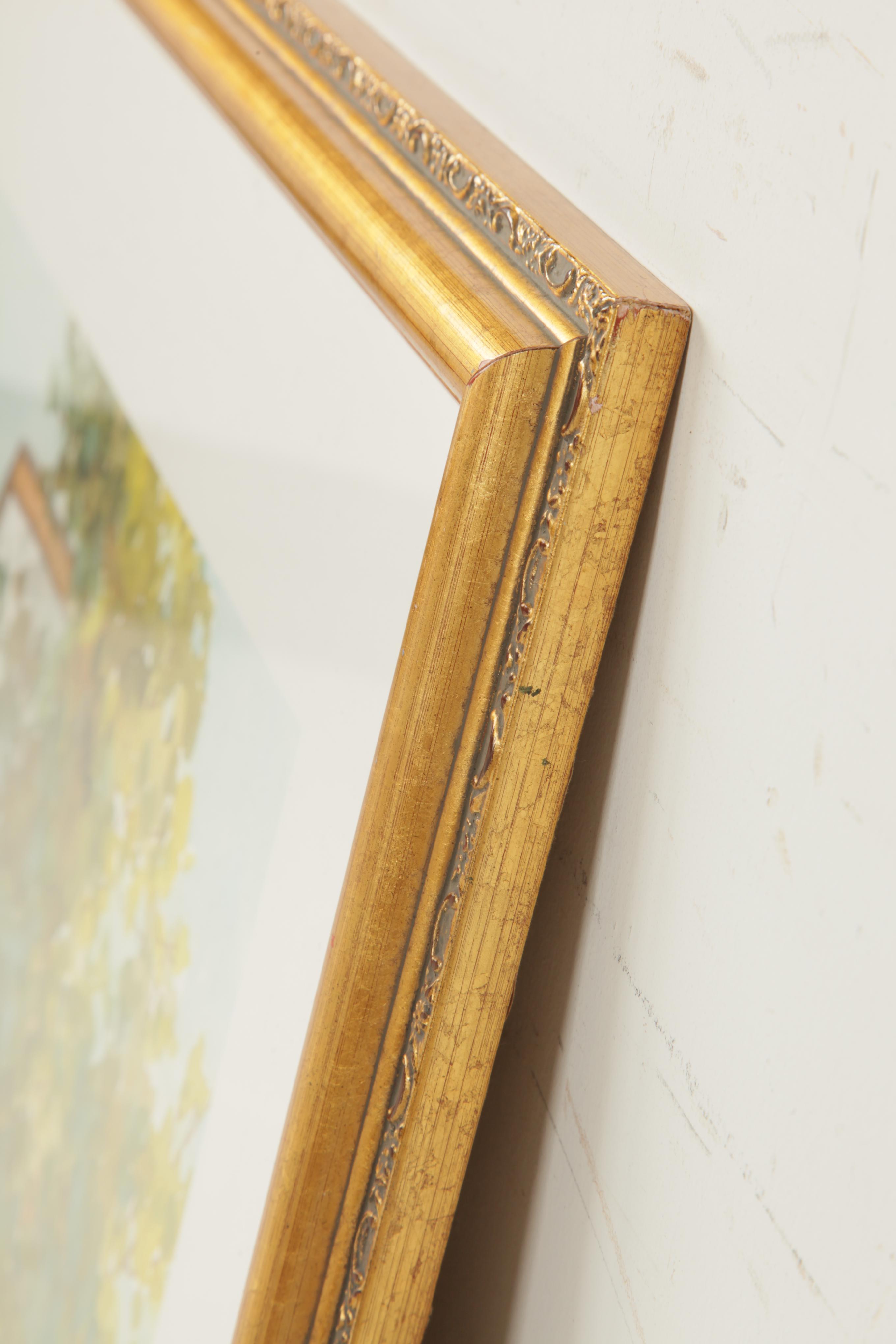 Joan H. McKinney Watercolor on Paper "Country Gardens"