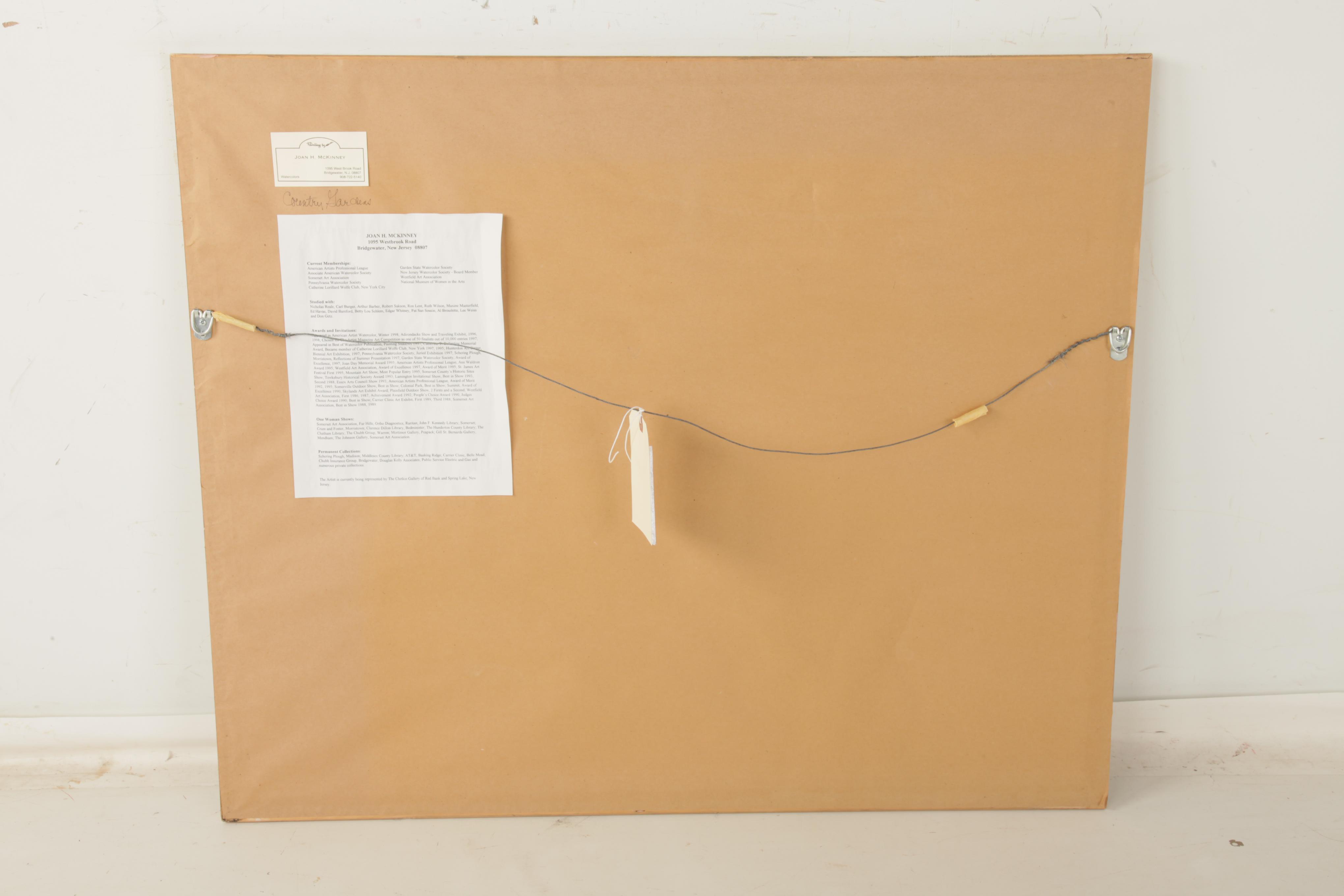 Joan H. McKinney Watercolor on Paper "Country Gardens"