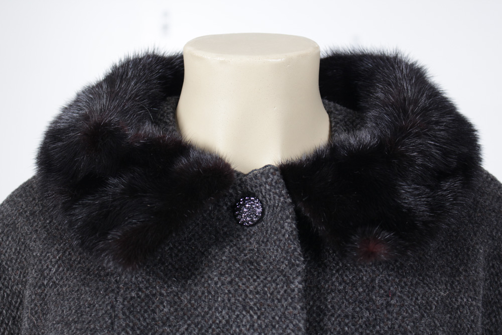 Vintage Coat With Mink Collar