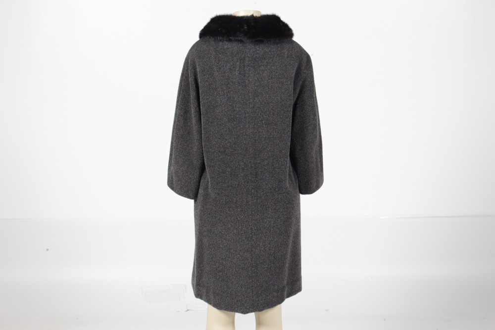 Vintage Coat With Mink Collar
