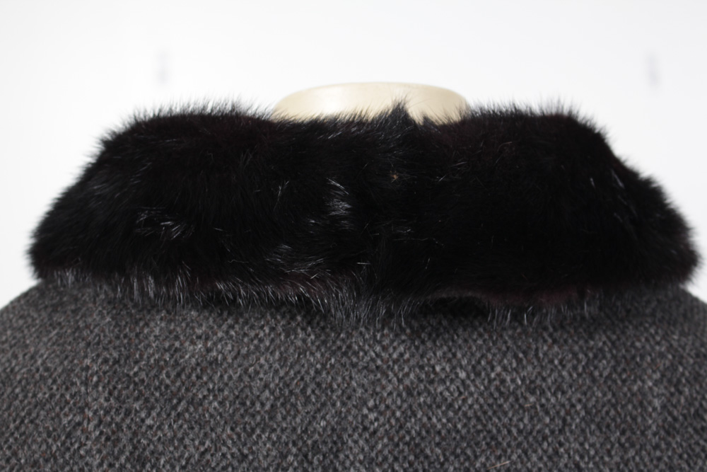 Vintage Coat With Mink Collar
