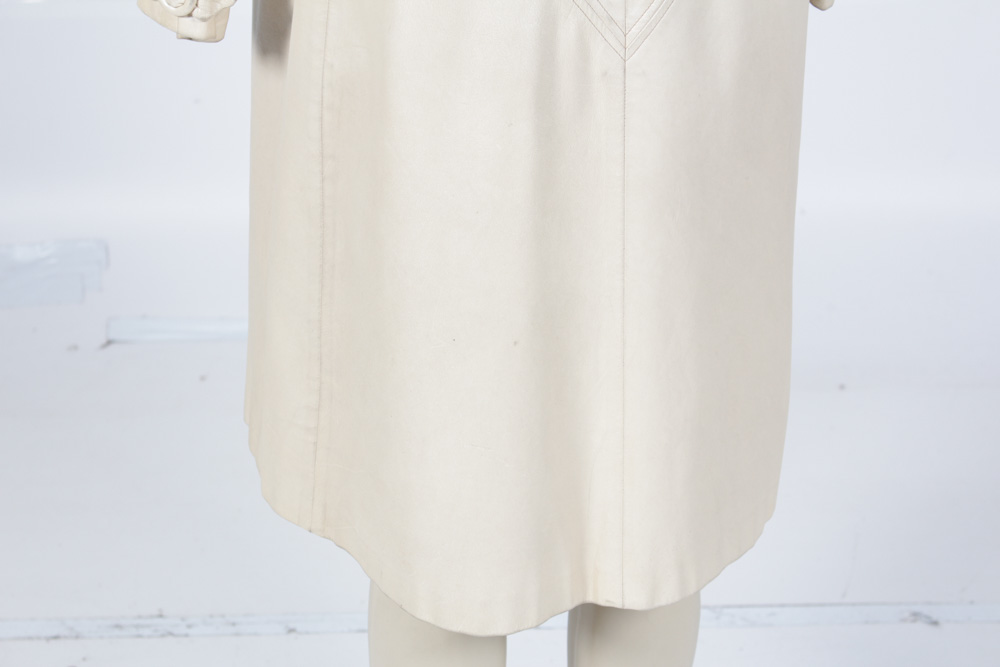 Women's Leather and Blond Mink Coat