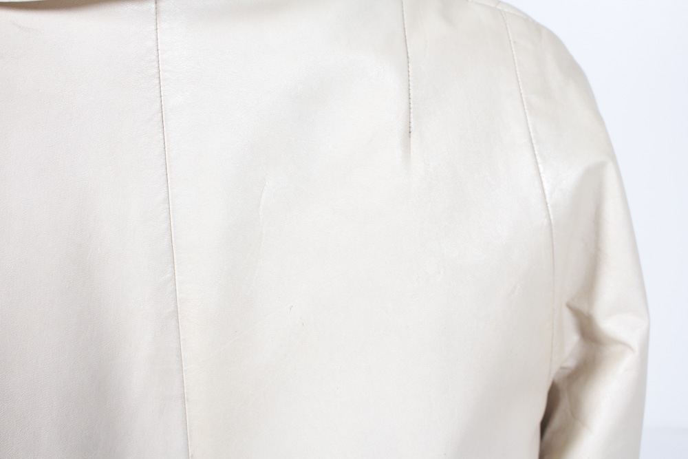 Women's Leather and Blond Mink Coat