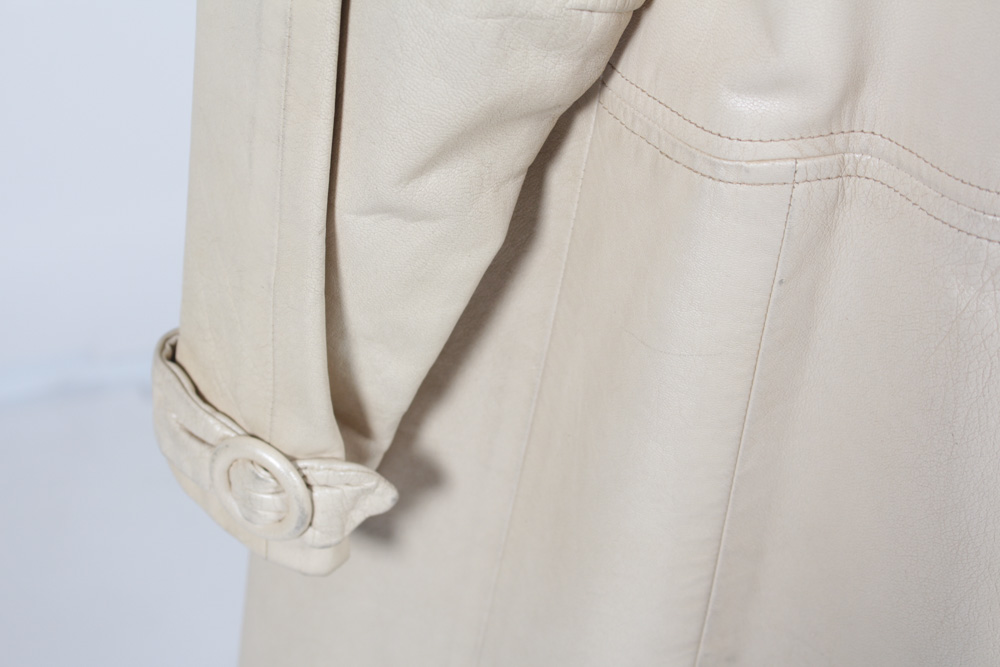 Women's Leather and Blond Mink Coat