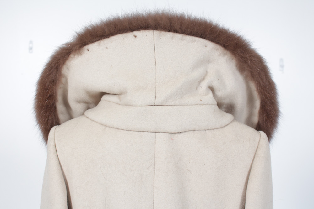 Juan de Cirota Vintage Wool Coat With Fox Collar
