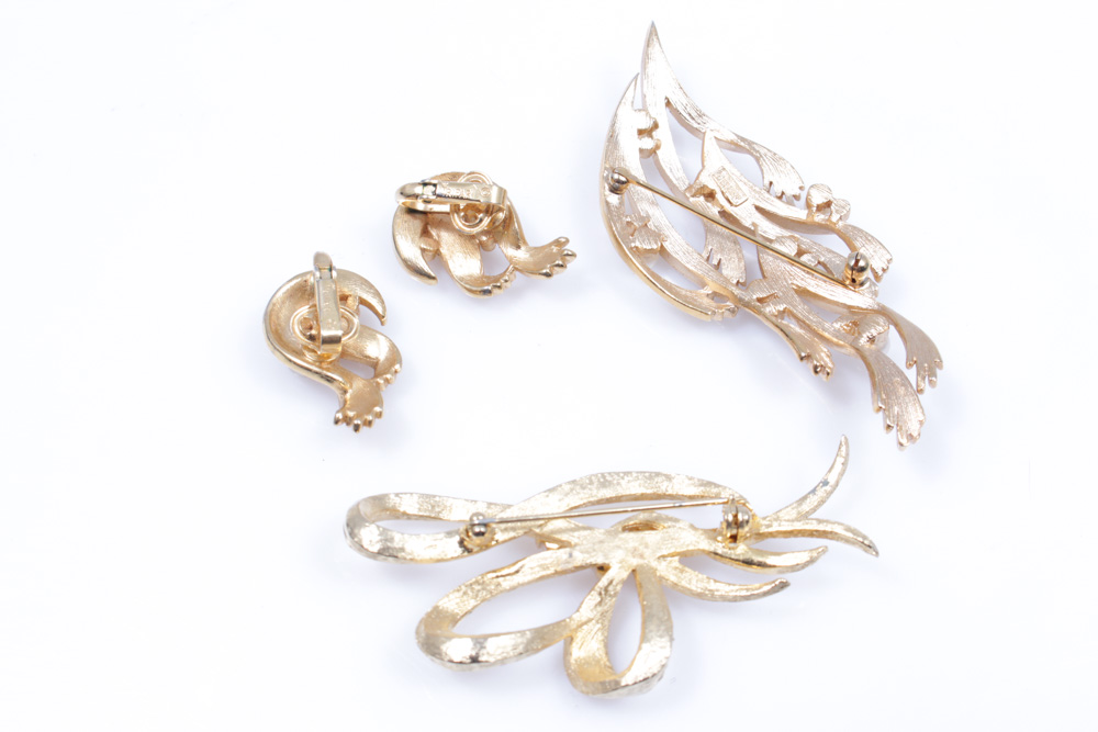 Gold Tone Jewelry Array With Trifari