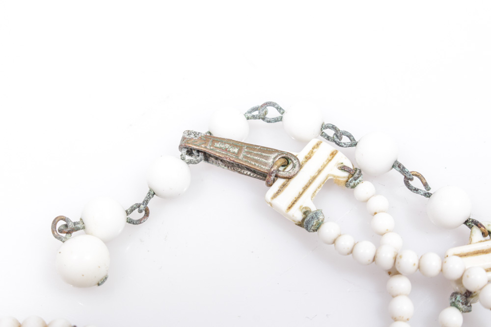 Vintage White Beaded Jewelry