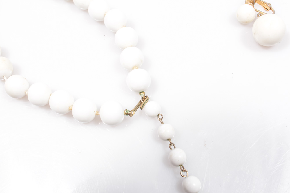 Vintage White Beaded Jewelry