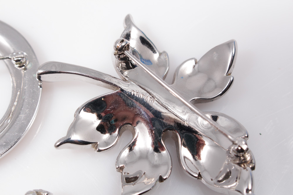 Silver Tone Jewelry Selection With Trifari