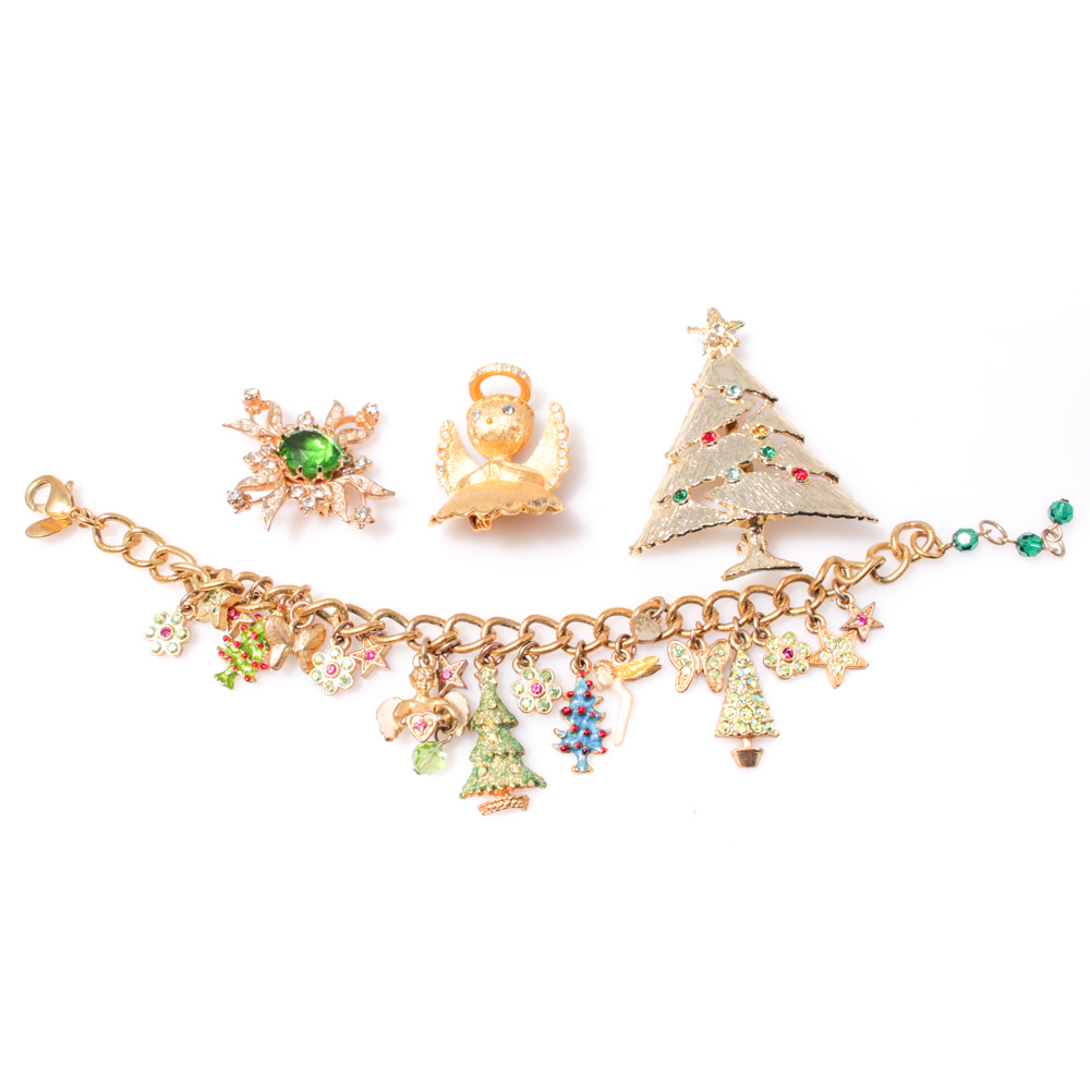 Charming Mid Century Christmas Jewelry
