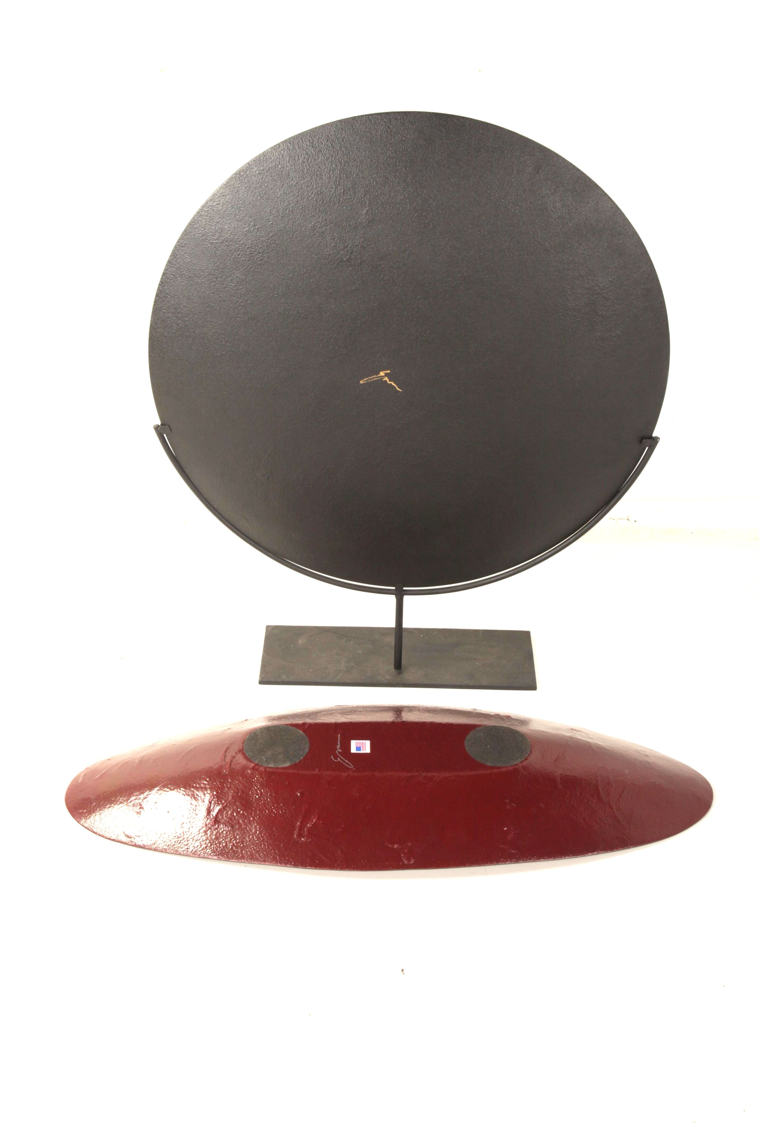 Evans Designs Red Art Glass Plates