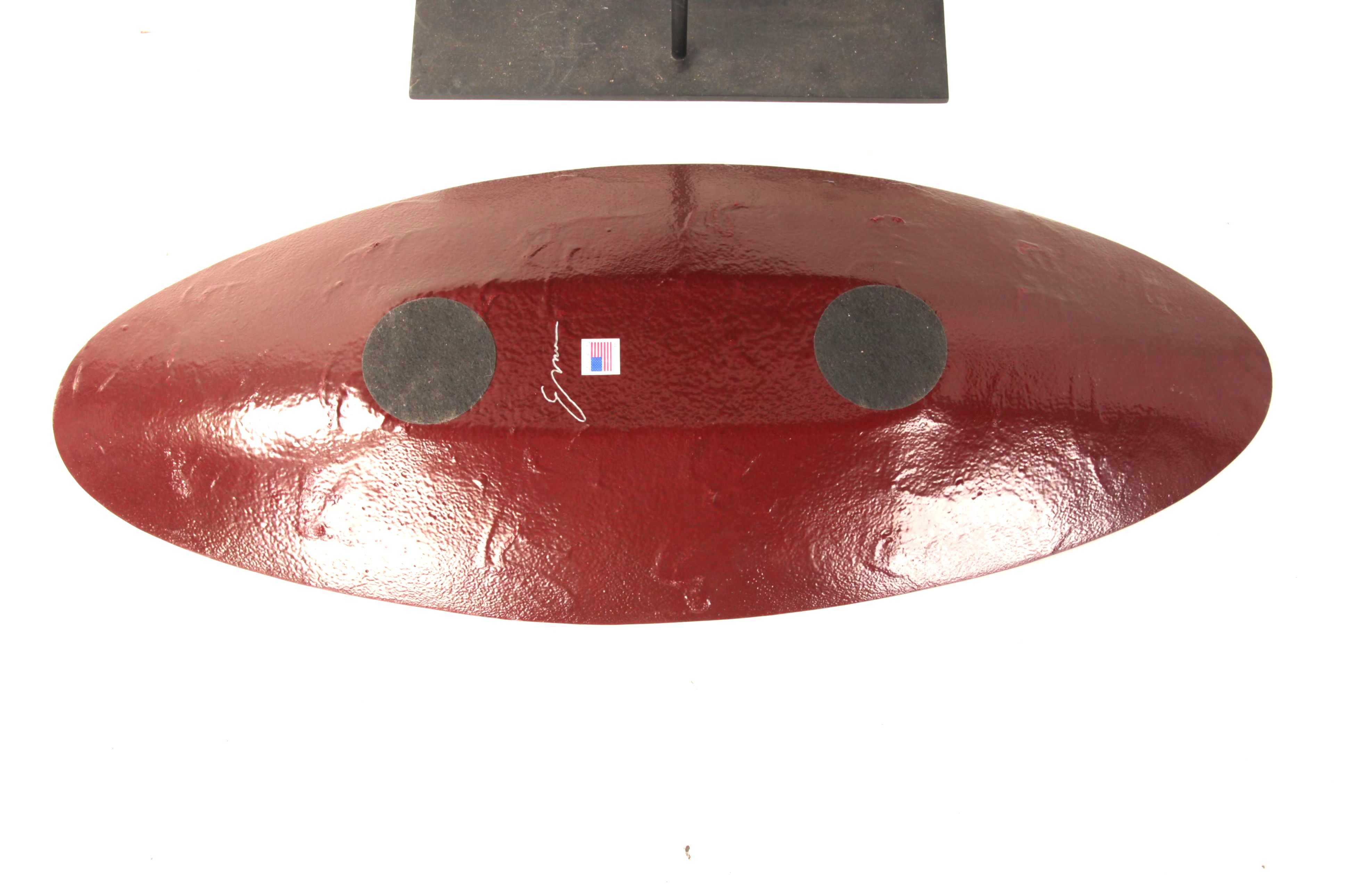 Evans Designs Red Art Glass Plates