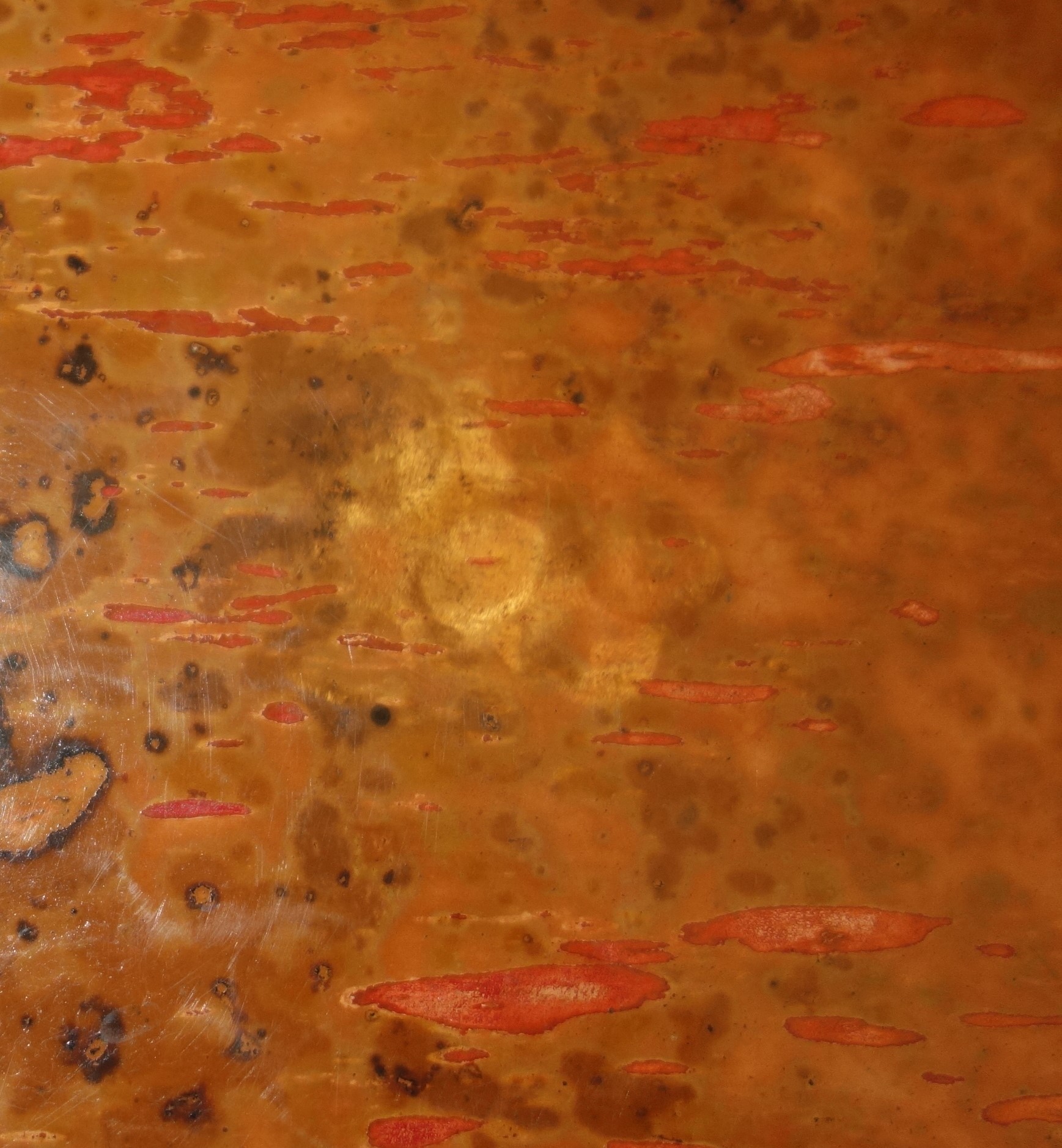 "Normandy" Copper Top Console Table by Arhaus