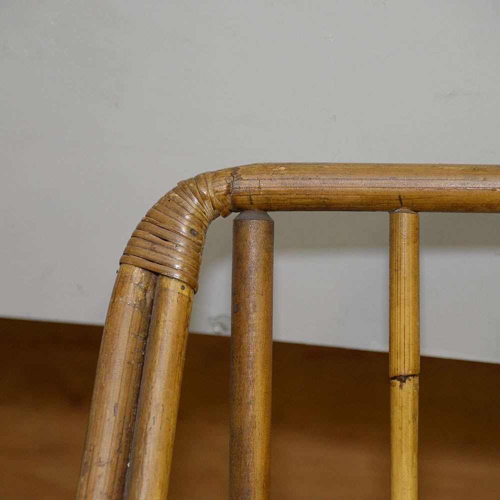 Vintage Paul Frankl Style Bamboo Arm Chair Frame