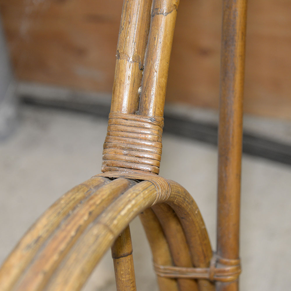 Vintage Paul Frankl Style Bamboo Arm Chair Frame