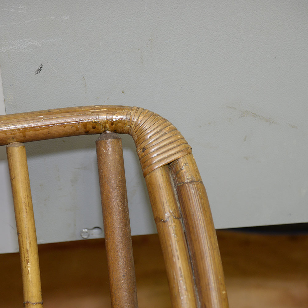 Vintage Paul Frankl Style Bamboo Arm Chair Frame