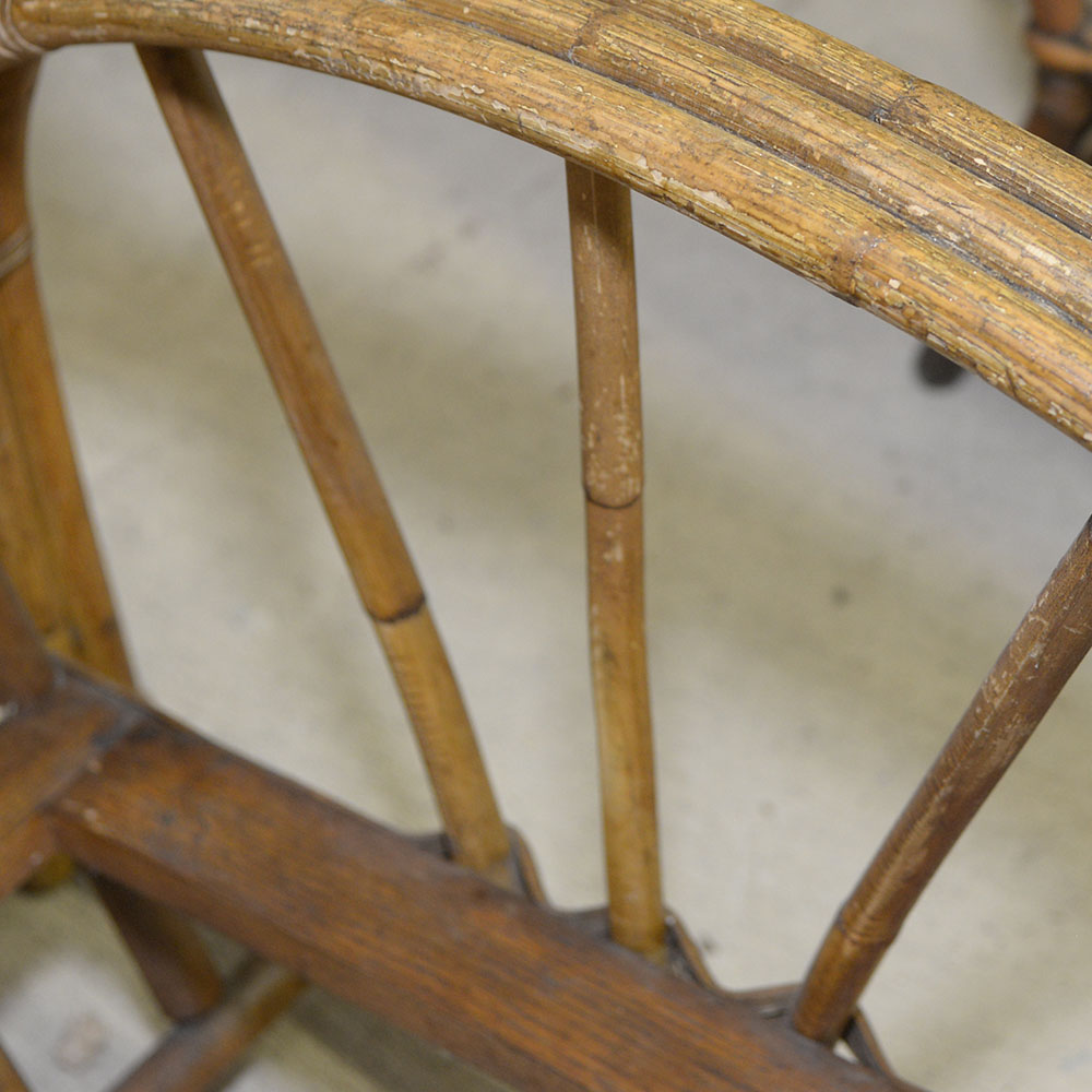 Vintage Paul Frankl Style Bamboo Arm Chair Frame