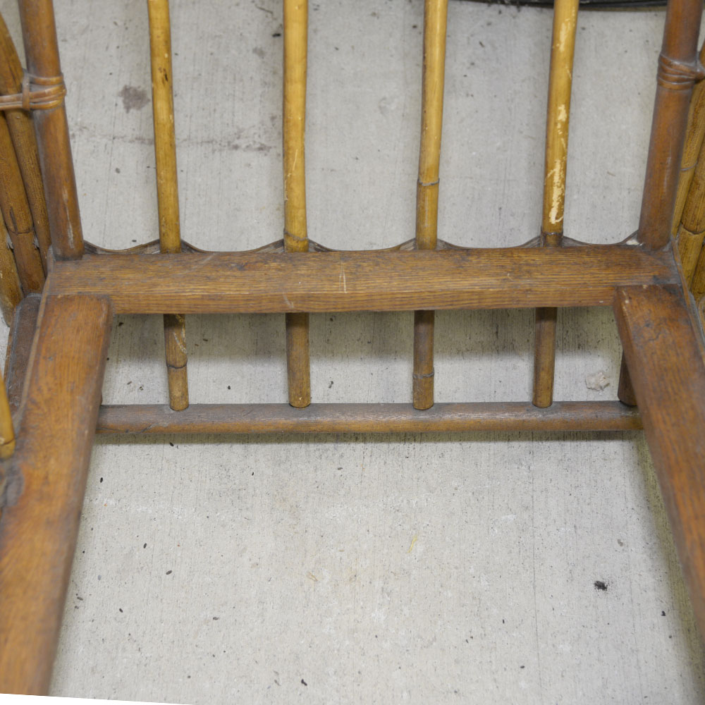 Vintage Paul Frankl Style Bamboo Arm Chair Frame