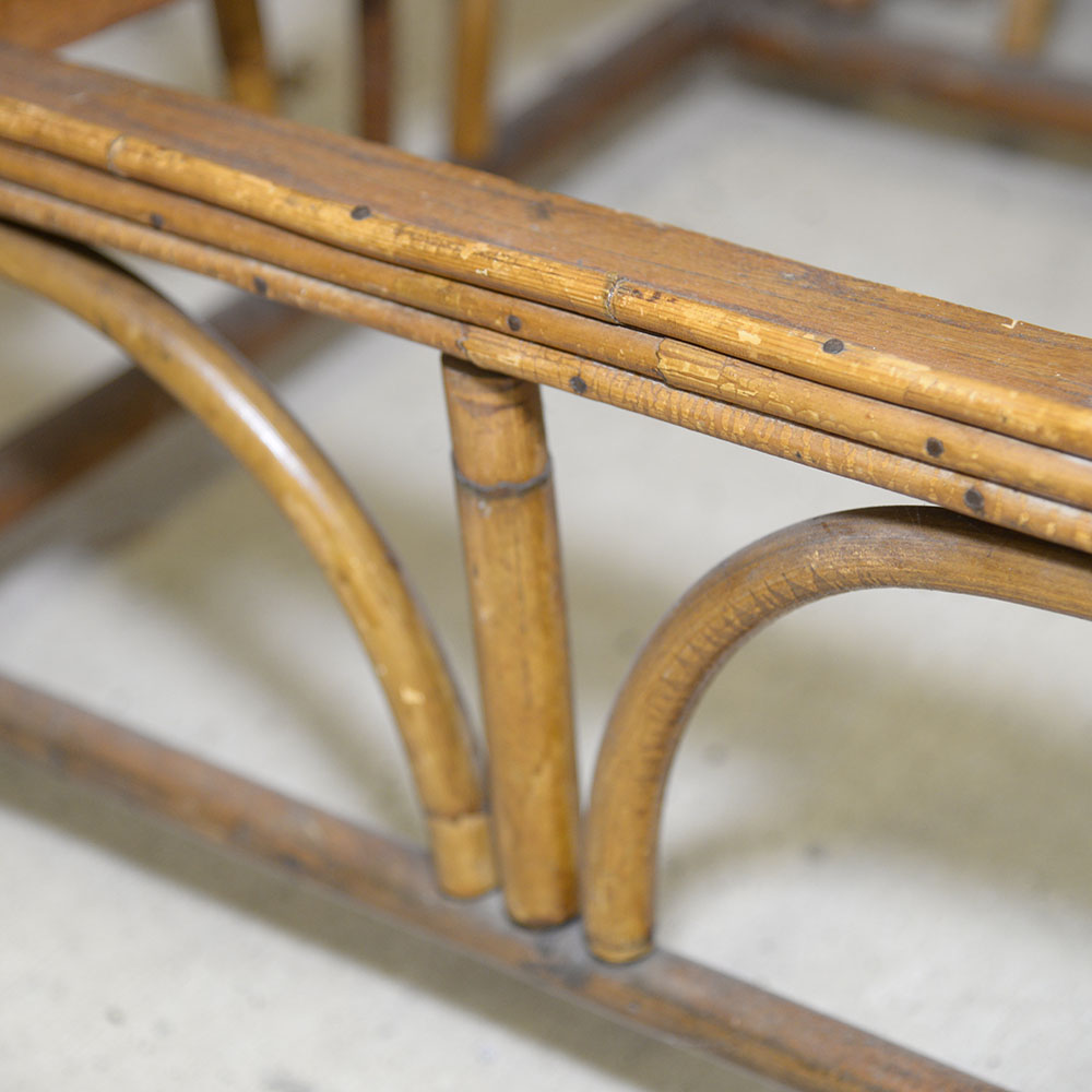 Vintage Paul Frankl Style Bamboo Arm Chair Frame