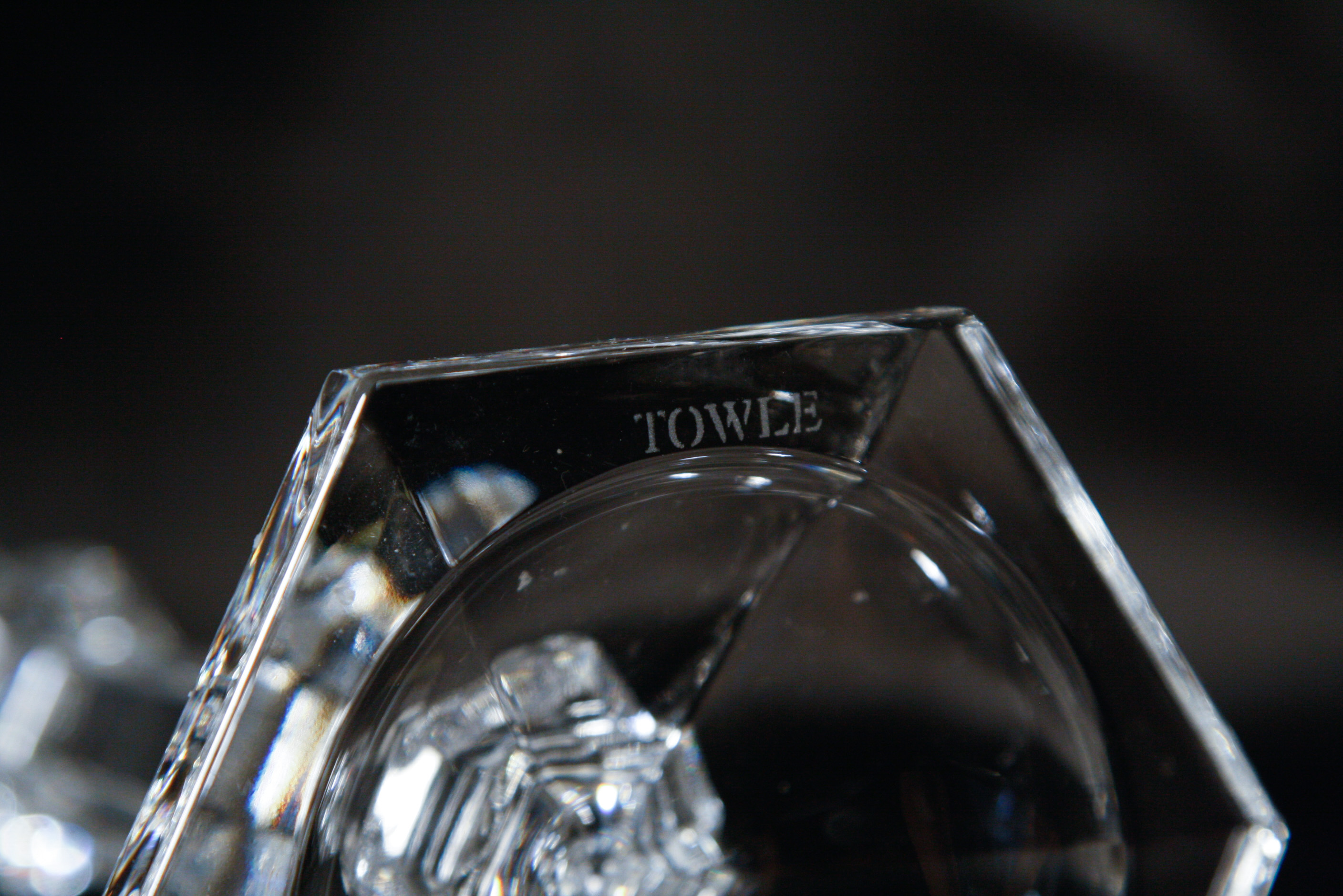 Pair of Towle Lead Crystal Candlesticks