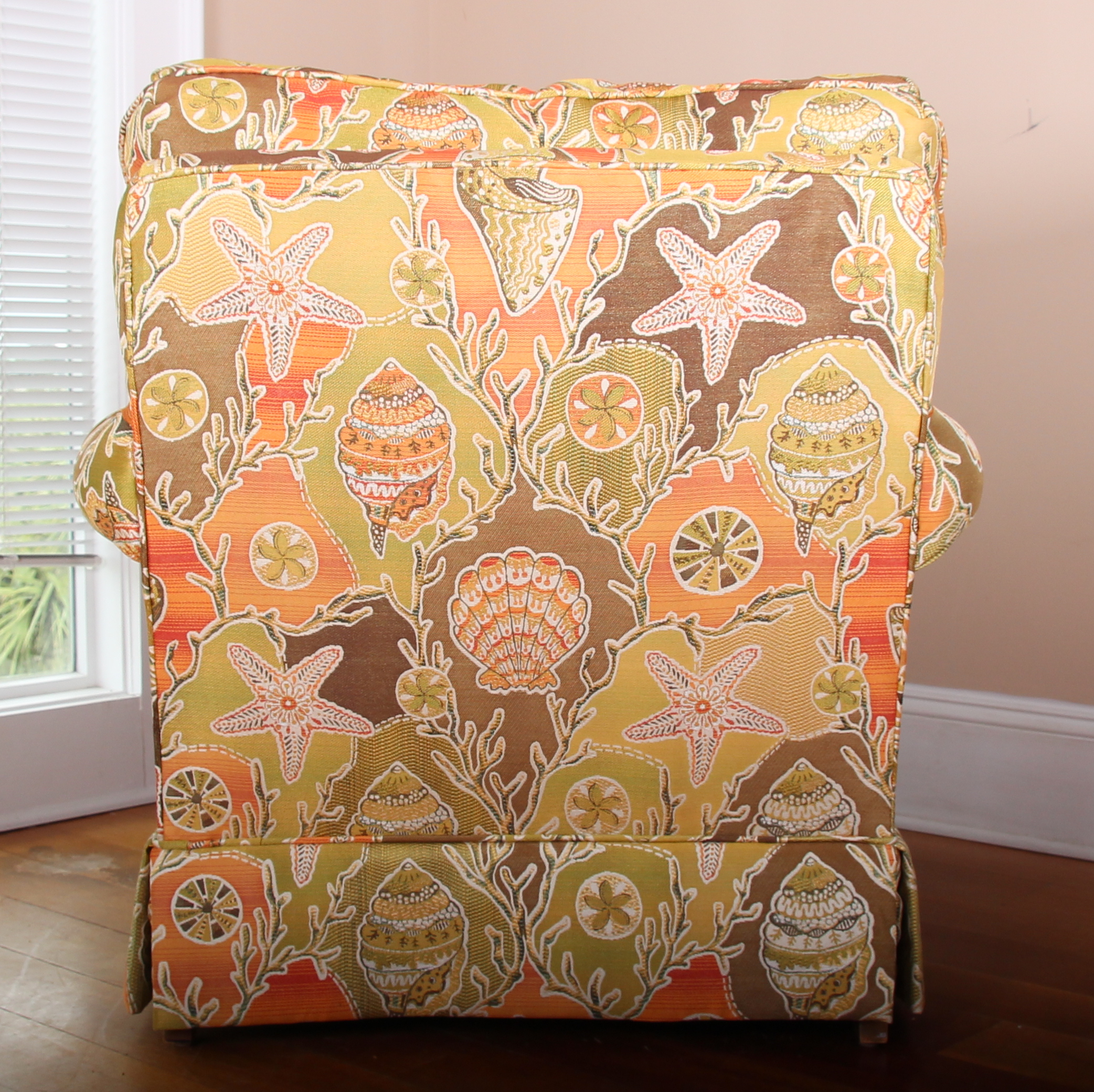 Upholstered Club Chair and Ottoman