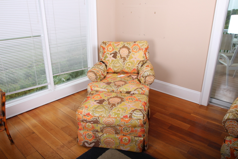 Upholstered Club Chair and Ottoman