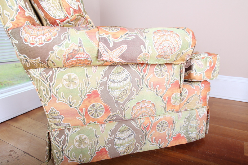 Upholstered Club Chair and Ottoman