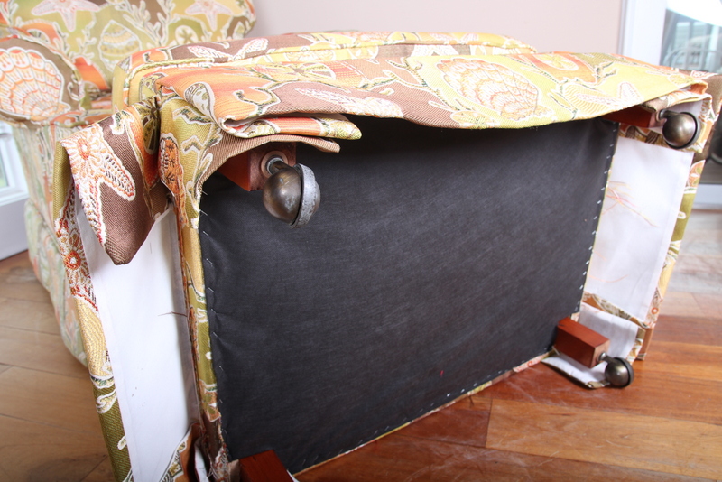 Upholstered Club Chair and Ottoman