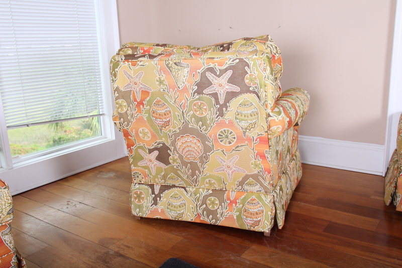 Upholstered Club Chair and Ottoman