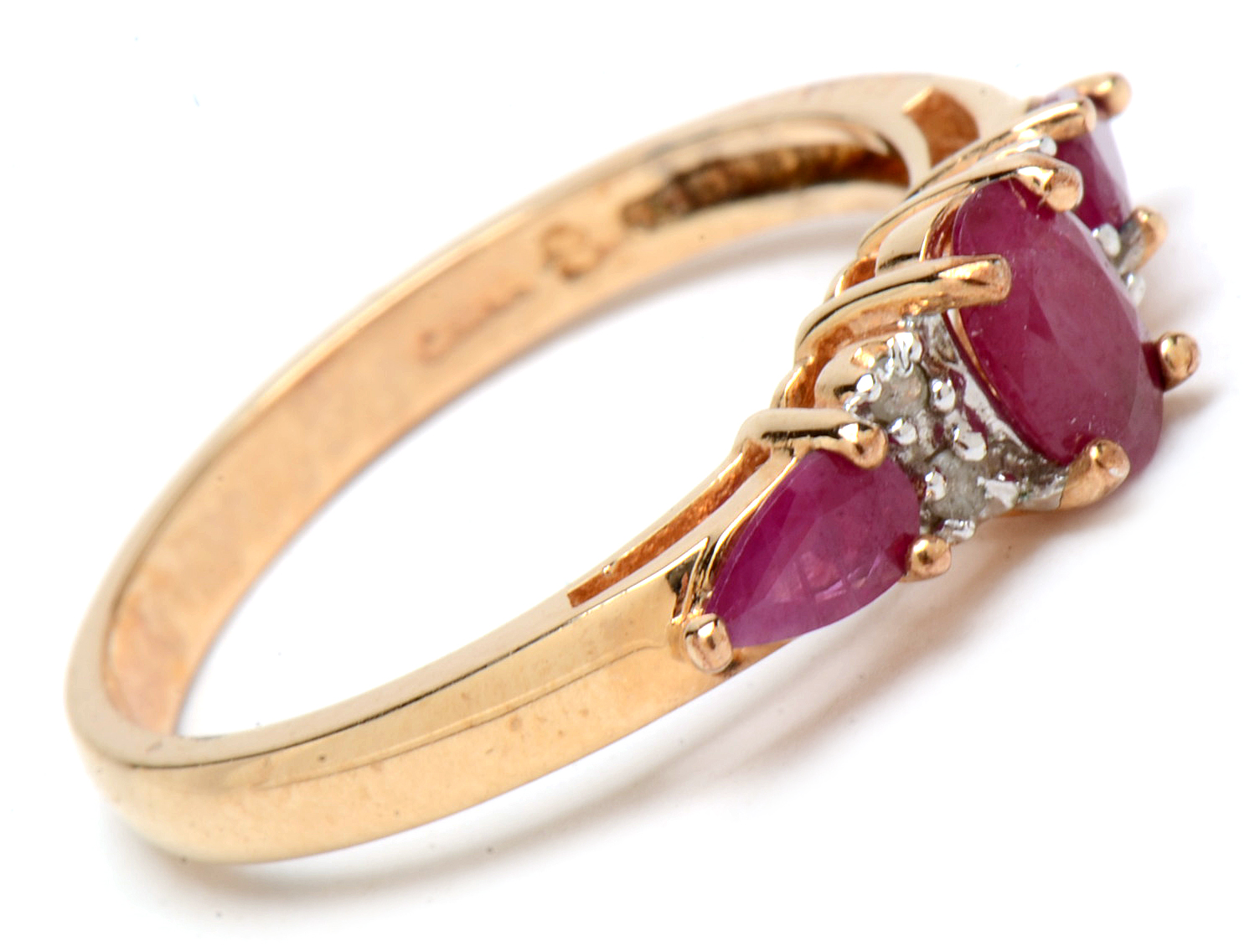 Gold Wash Sterling Silver Sapphire, Ruby, Emerald, Diamond Rings