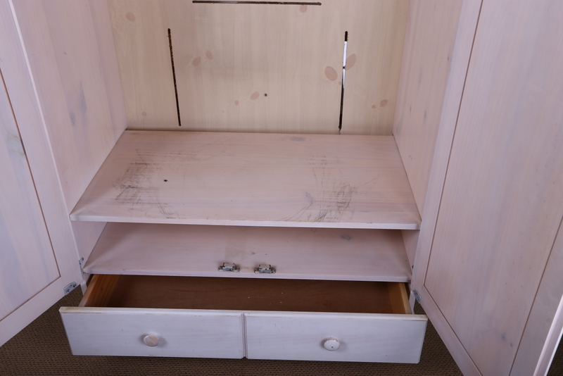 Whitewashed Pine Media Center