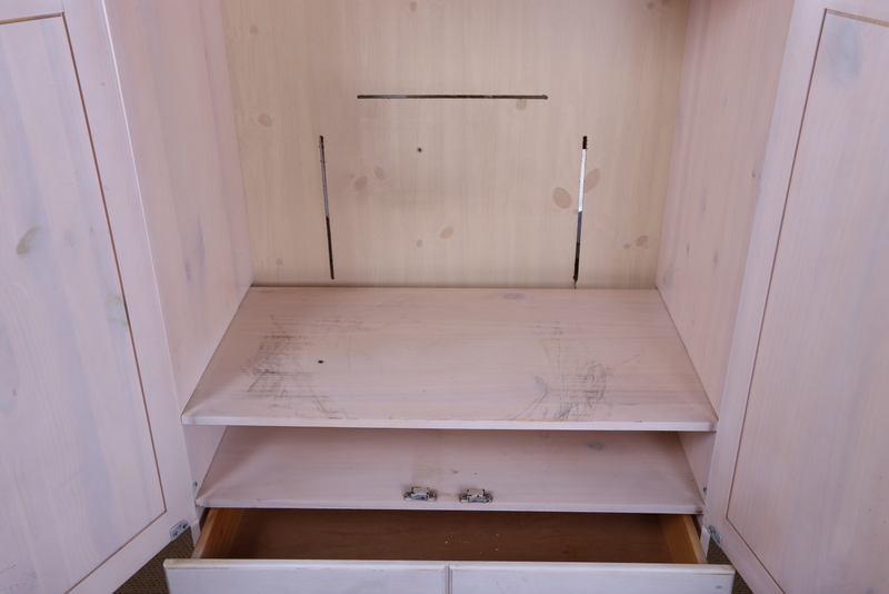 Whitewashed Pine Media Center