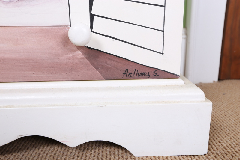 Painted Coastal Theme Chest of Drawers