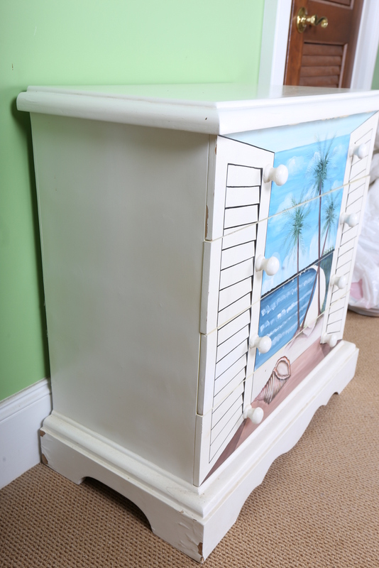 Painted Coastal Theme Chest of Drawers