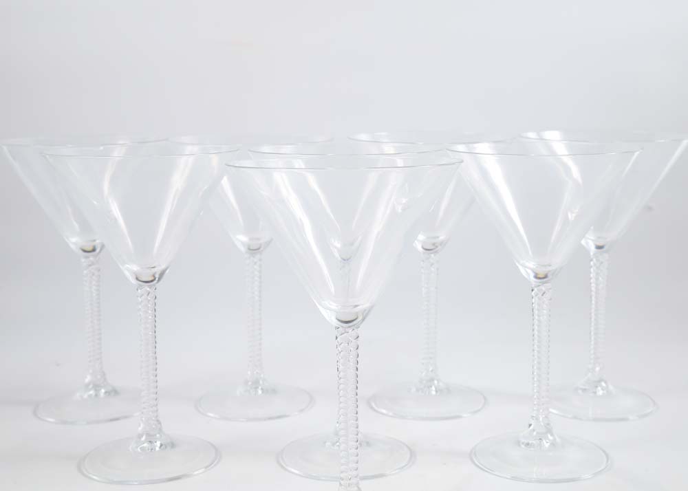 Ralph Lauren "Latham" Crystal Martini Glasses