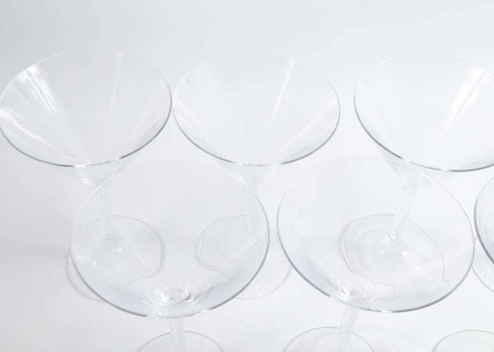 Ralph Lauren "Latham" Crystal Martini Glasses