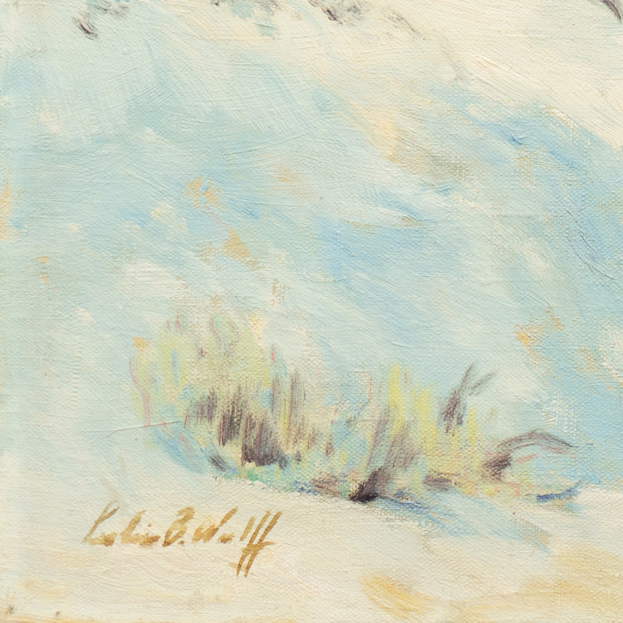 Leslie Bruner Wulff Oil Painting on Canvas "Carmel Dunes"