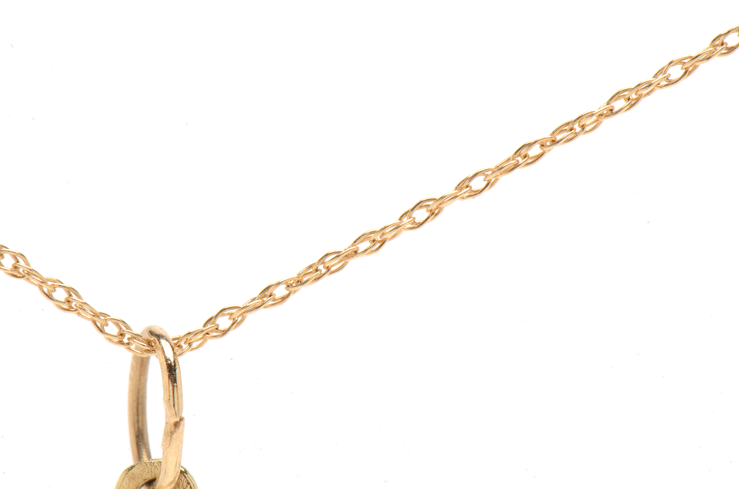 14K Yellow Gold Swan Pendant Necklace