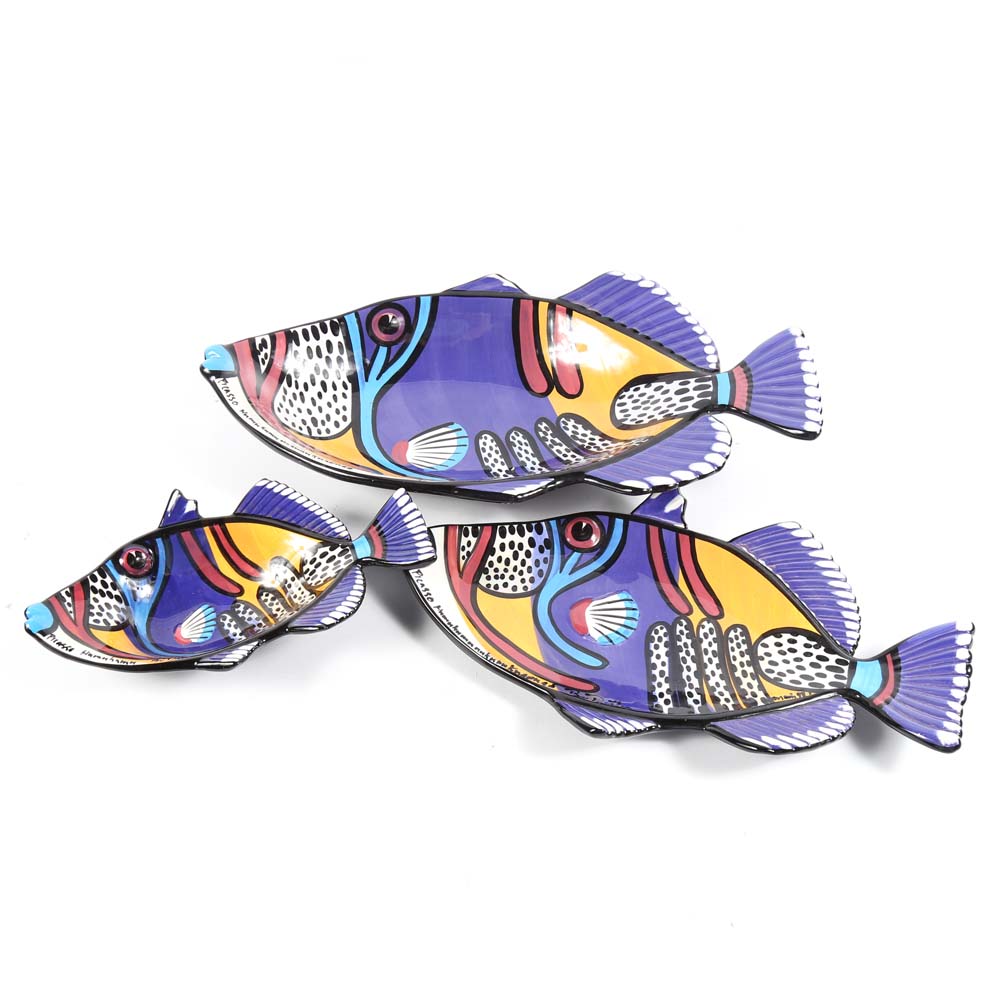 Ben Diller " Picasso Humuhumunukunukuapua'a" Nesting Platters