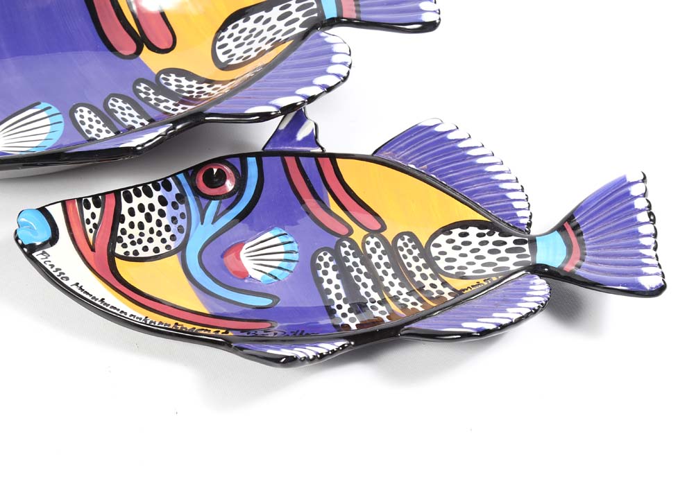 Ben Diller " Picasso Humuhumunukunukuapua'a" Nesting Platters